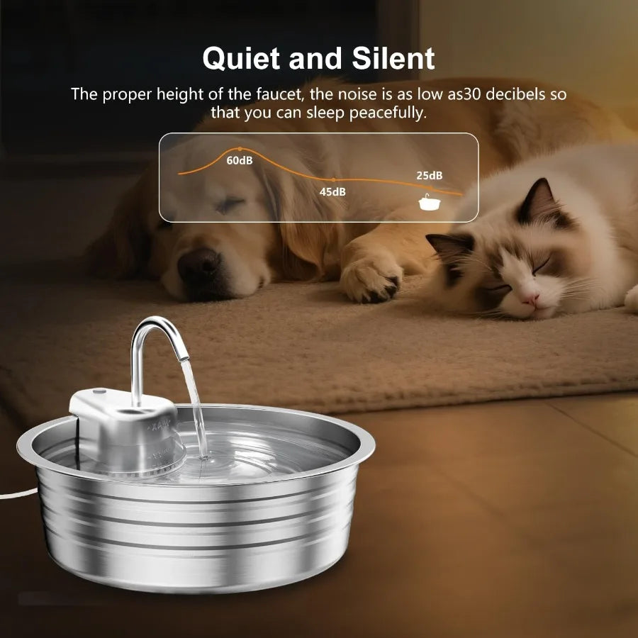 Cat Water Fountain Stainless Steel