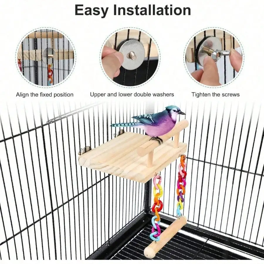 Wooden Bird Play Gym Stand