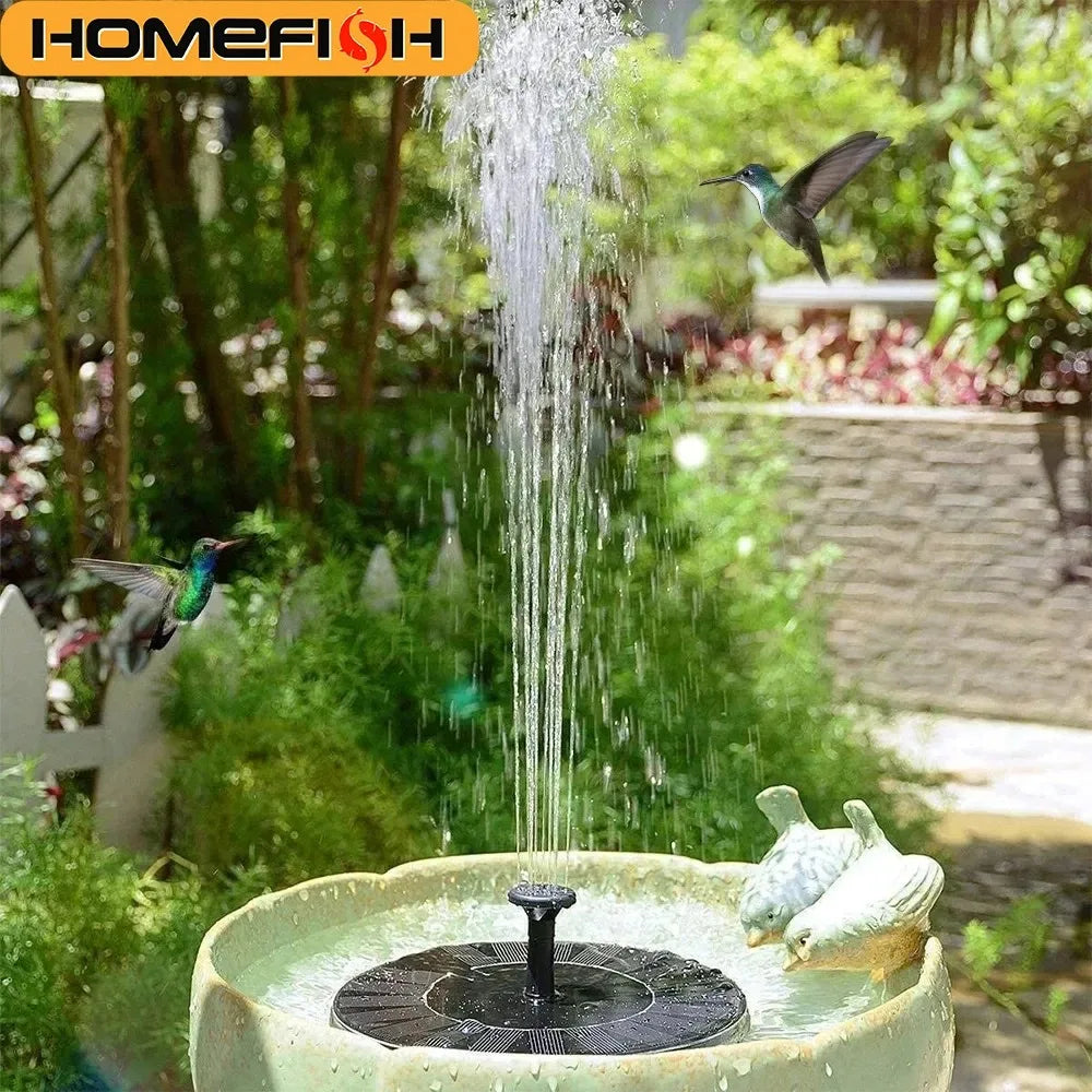 Solar Powered Water Fountain for Garden