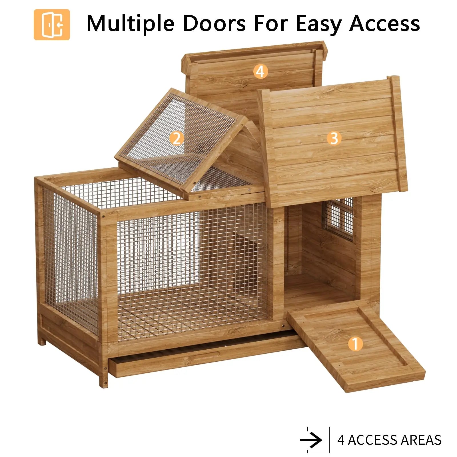 Outdoor Wooden Rabbit Hutch