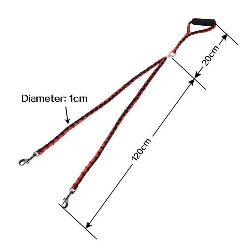 Pet Double Leash 2 Way Couplers