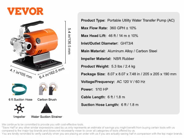 Water Transfer Pump