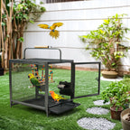 Wrought Iron Bird Travel Carrier