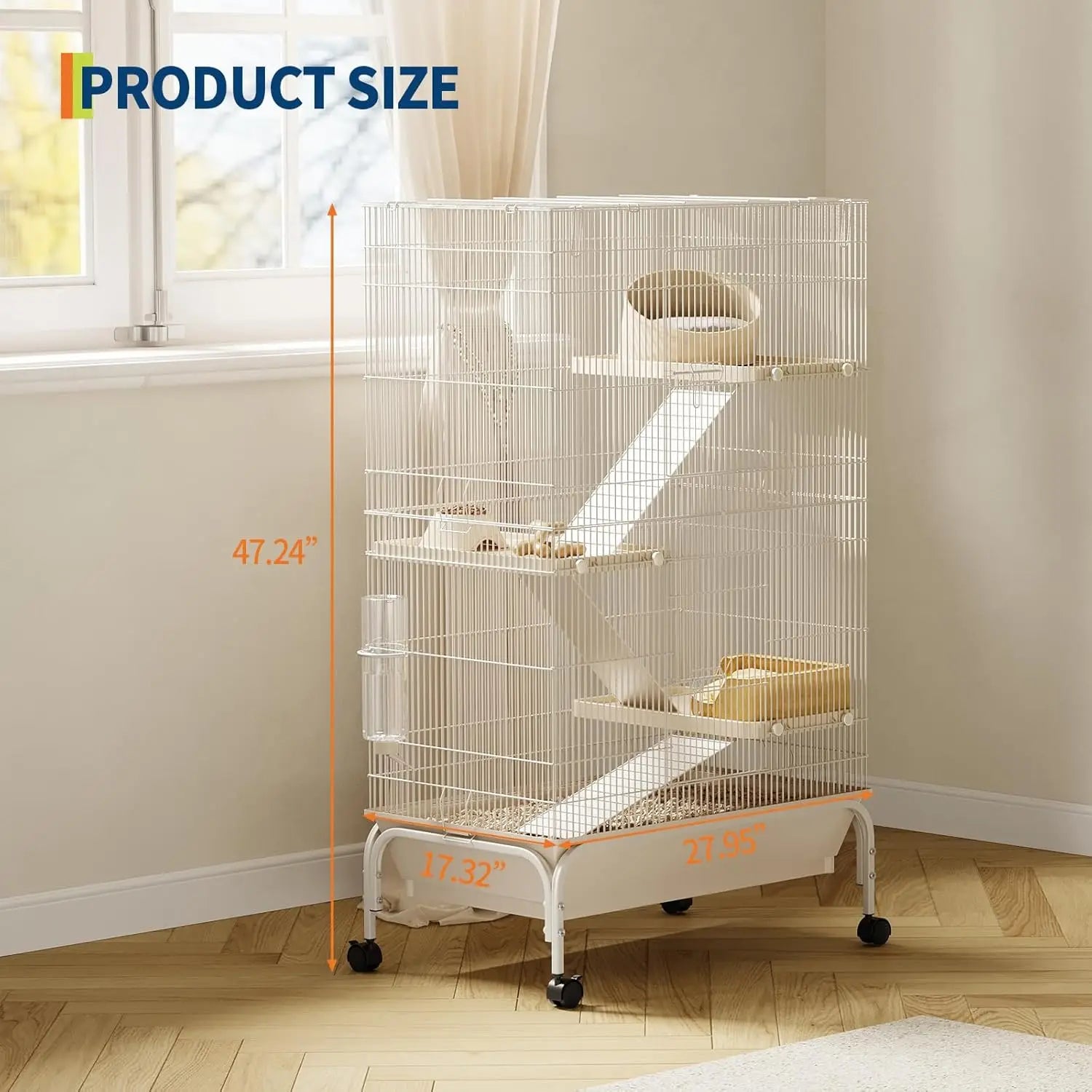 Small Animal Cage with Wheels