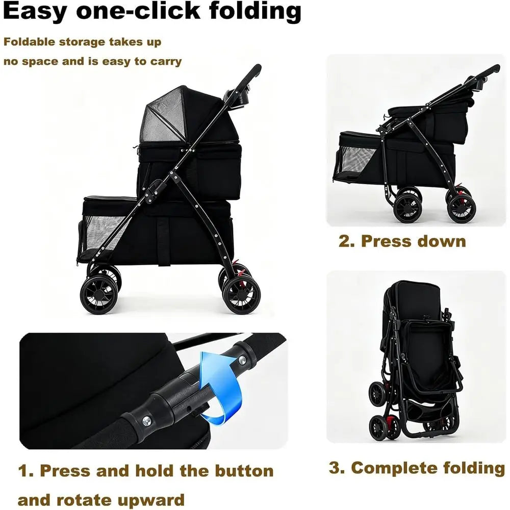 Double Stroller for M/S Dogs/Cats