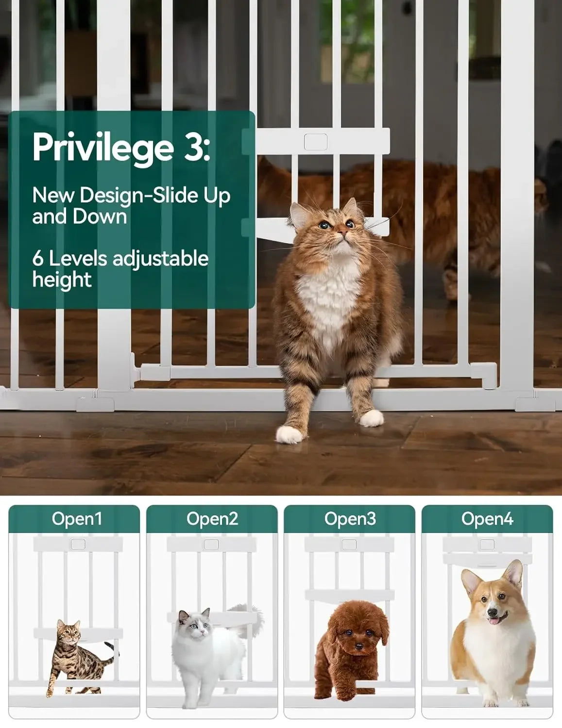 Extra Tall Baby Gate/Cat Door