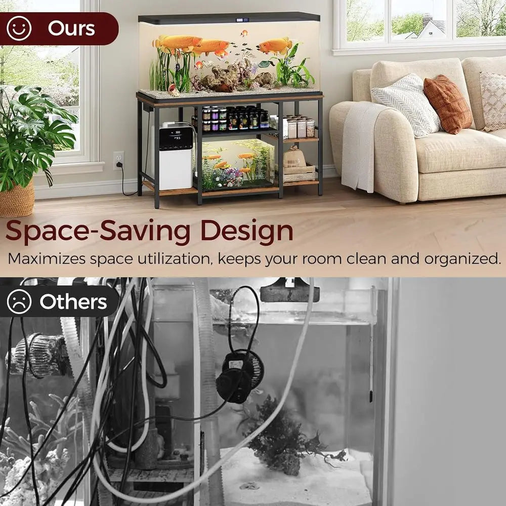 Heavy-Duty 3-Tier Metal Aquarium Stand