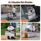 Foldable Pet Stroller for Medium Pets