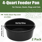 4 Pcs Rubber Feeder Pan