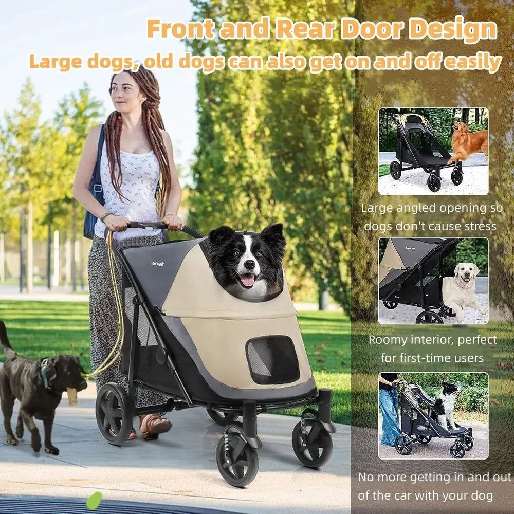 Folding Dog Stroller 1-2 Dogs