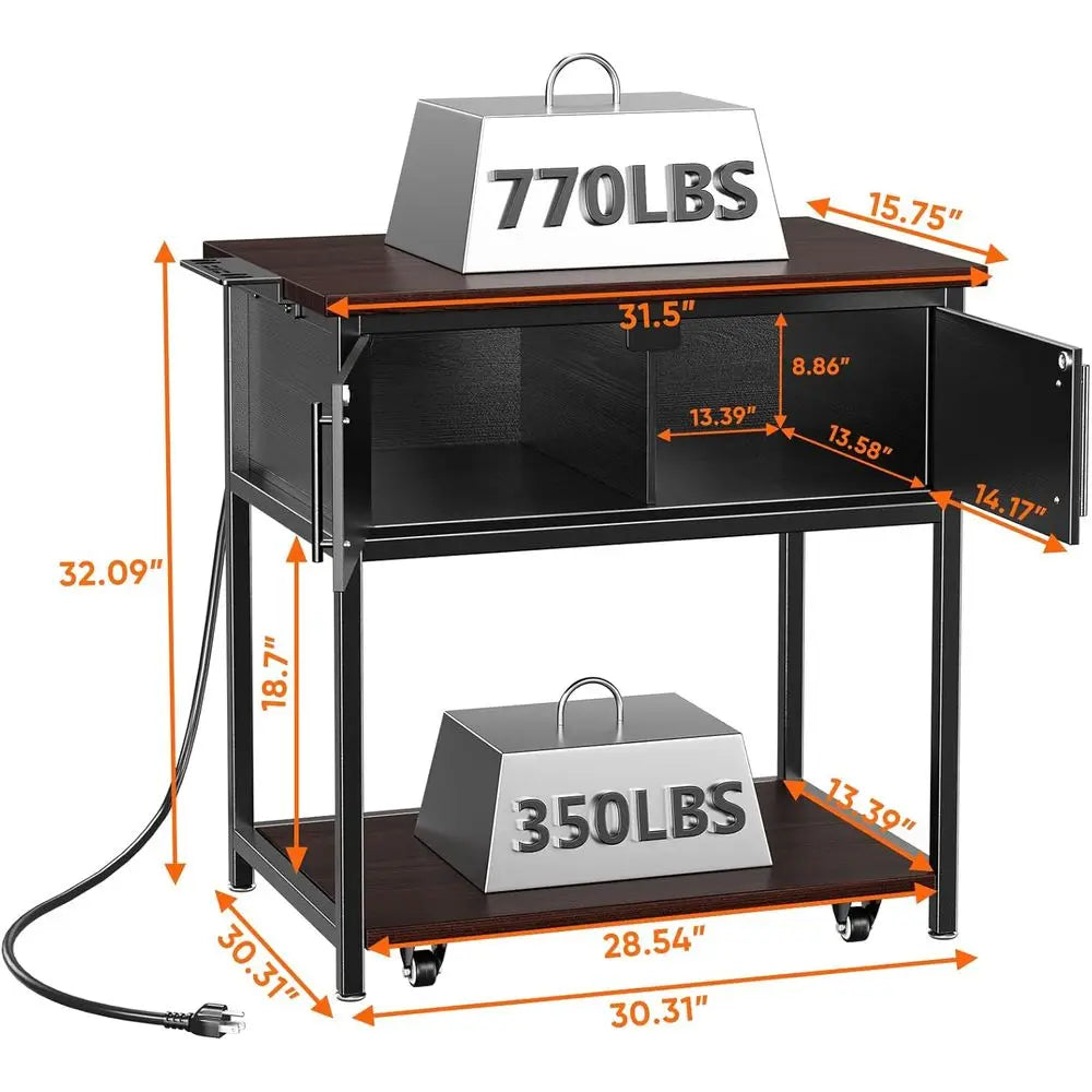 Heavy-Duty Metal & Waterproof Wood Aquarium Stand