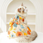 Cute Dog Floral Dress