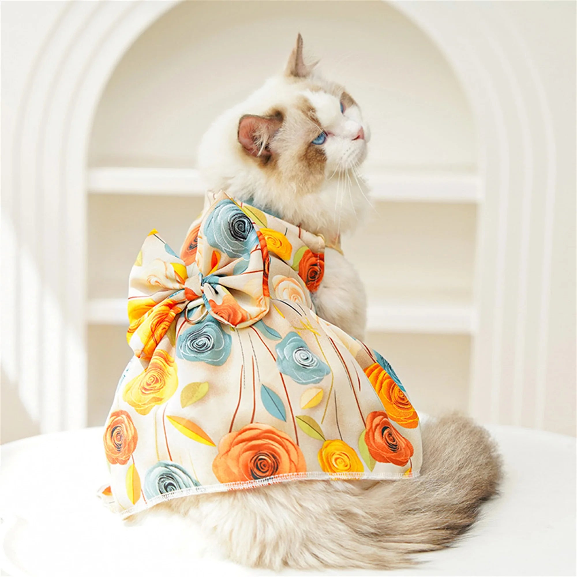 Cute Dog Floral Dress