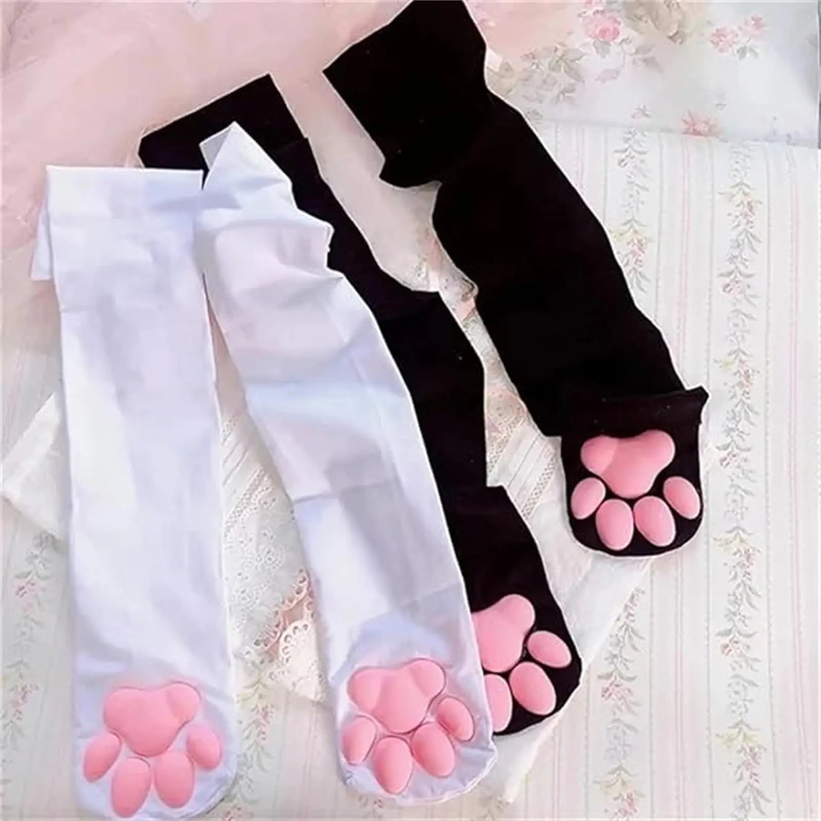 1 Pair 3D Cat Paw Socks
