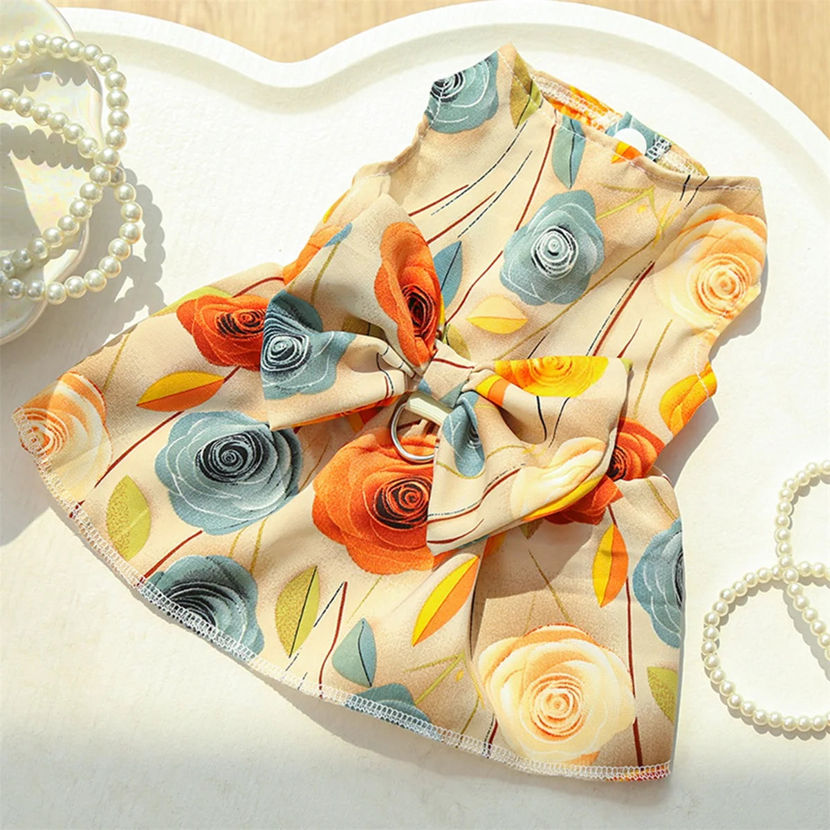 Cute Dog Floral Dress