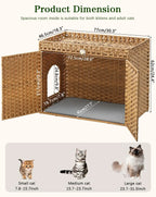 Rattan Cat Litter Box Enclosure