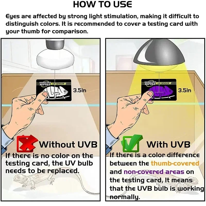 Reptile UVA UVB Fluorescent Lamp Tester