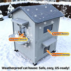 Weatherproof Outdoor Cat House