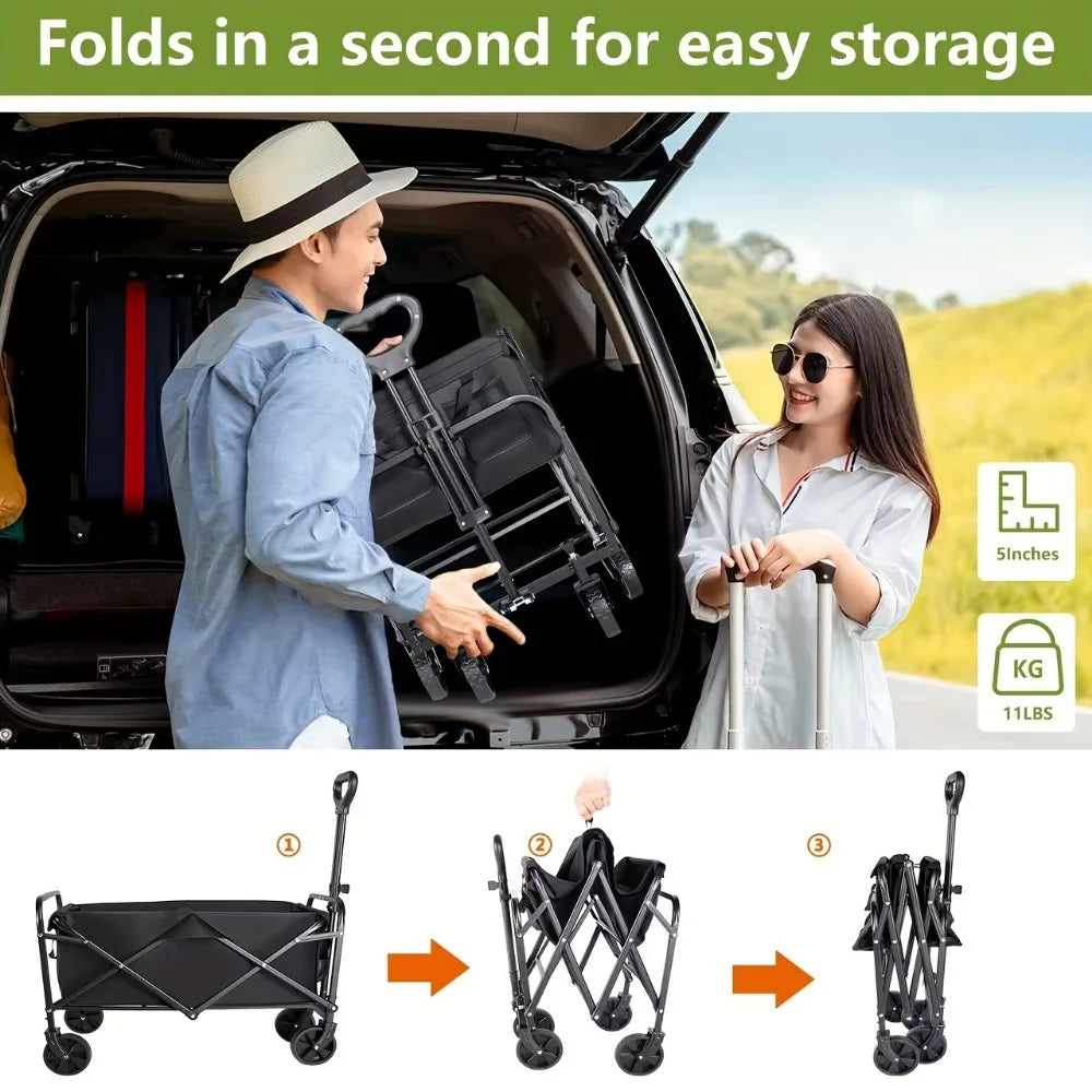 Heavy-Duty All-Terrain Folding Cart