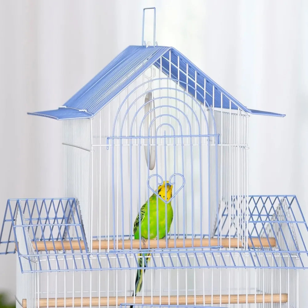 Blue/White Parakeet Cage