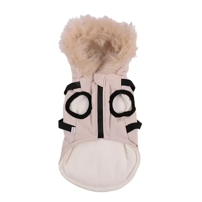 Winter Dog Jacket With Harness