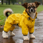 Dog Raincoat High-Visibility Yellow
