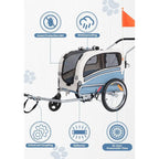 2 in 1 Pet Bicycle Trailer