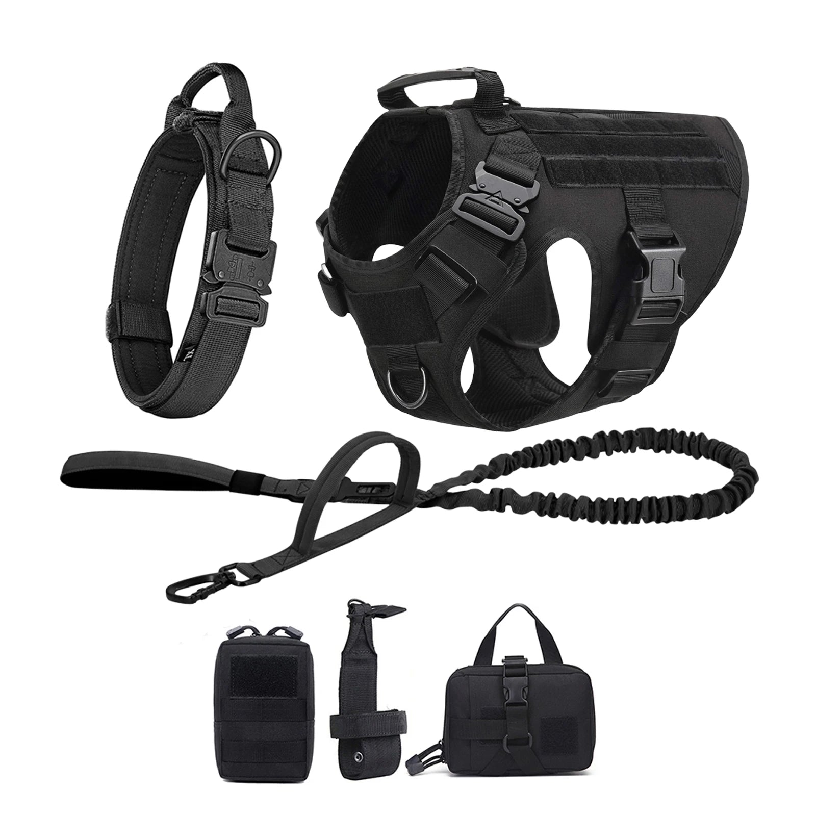Tactical Harness Collar Leash