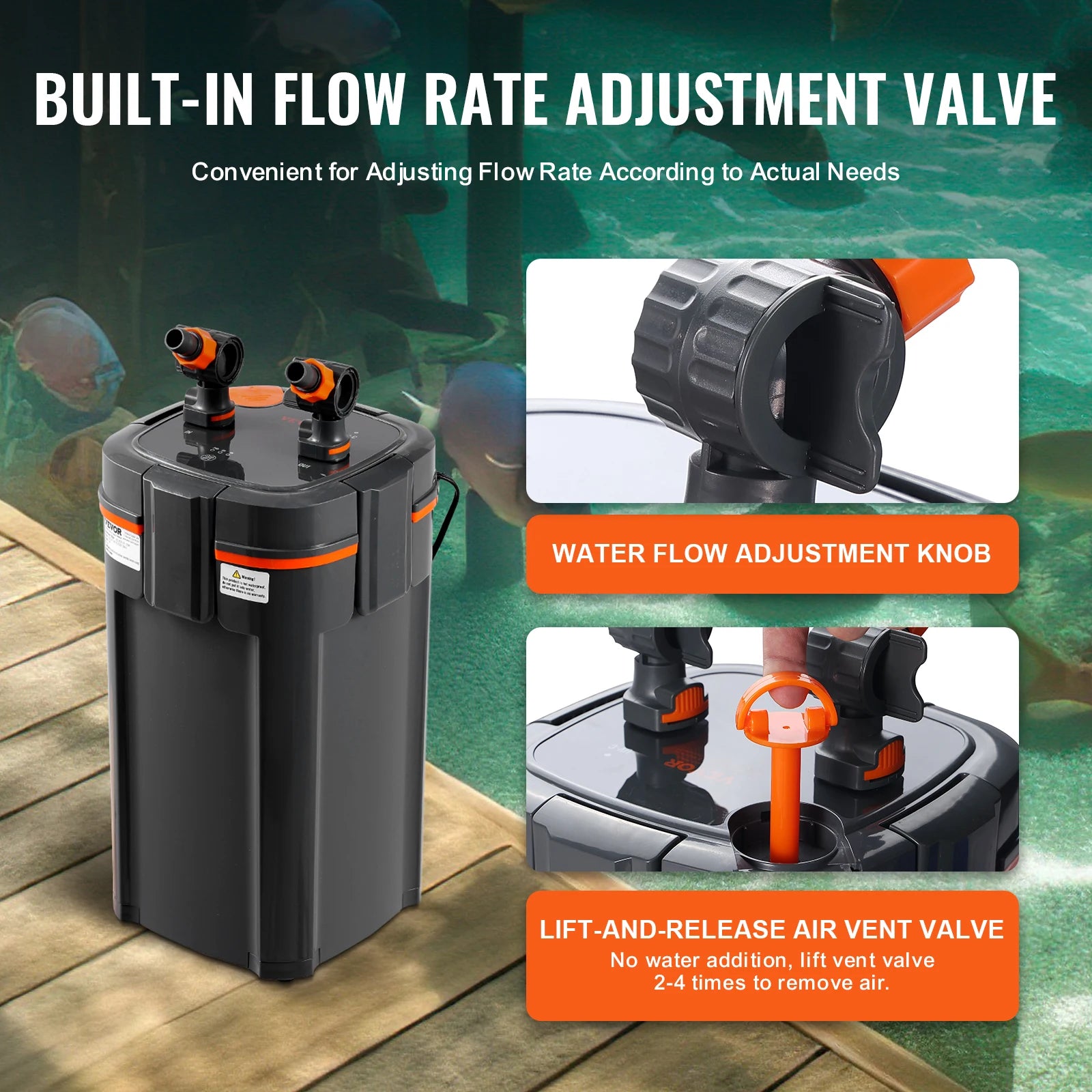 Aquarium Filter Canister Ultra-Quiet
