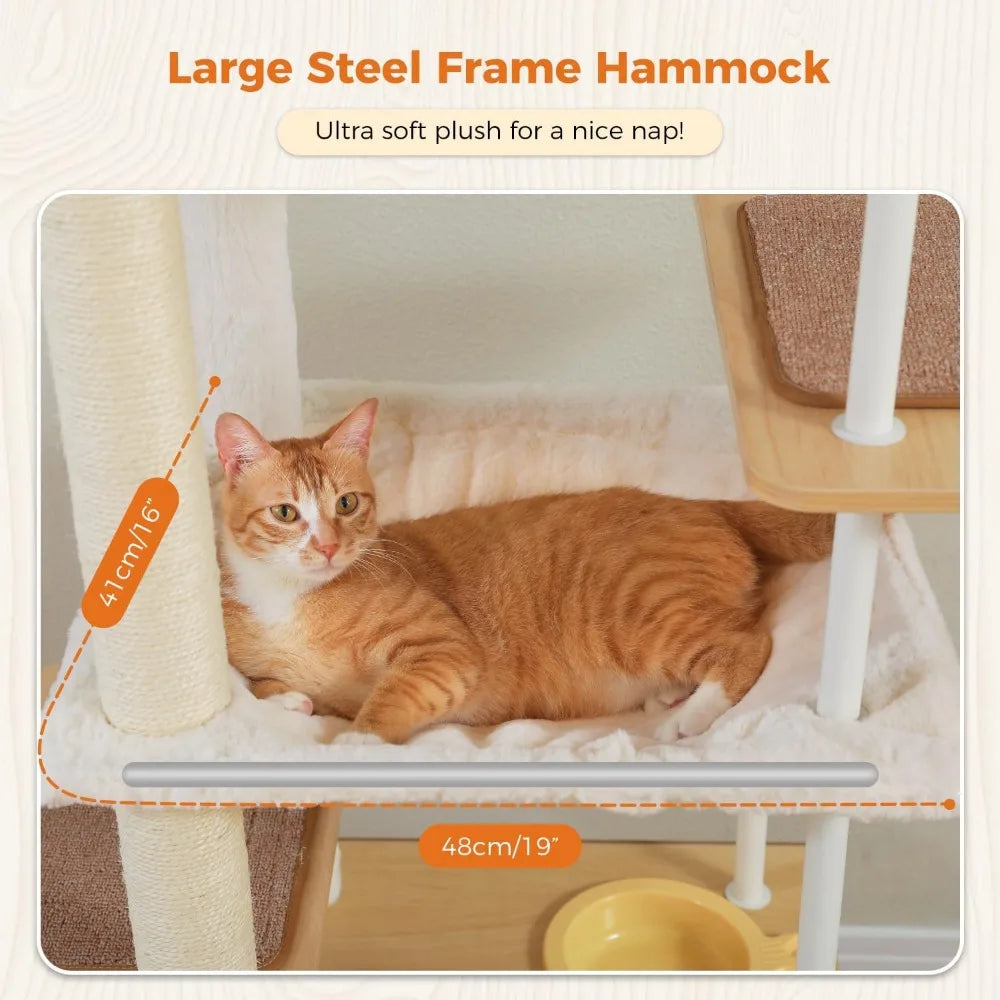 Large Cat Tree with Food Station