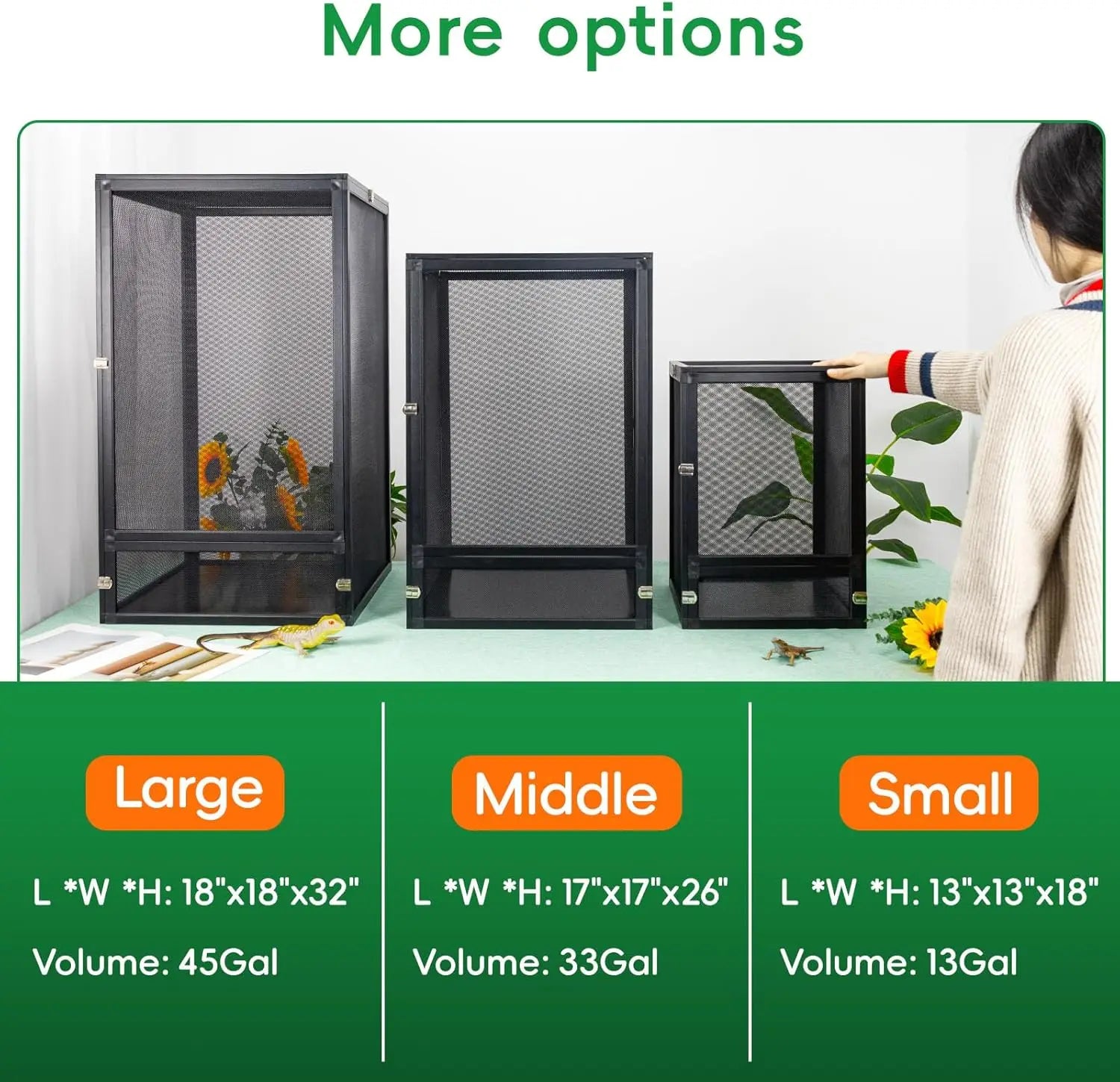 13 Gal Foldable Reptile Cage