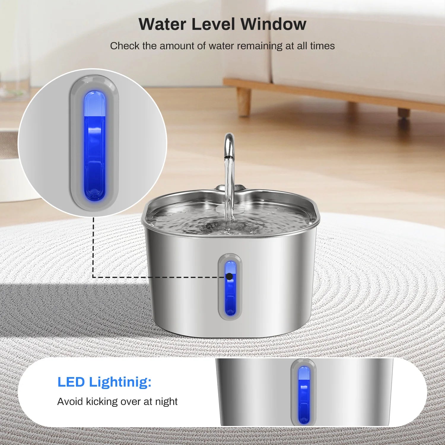 Stainless Steel Cat Water Fountain