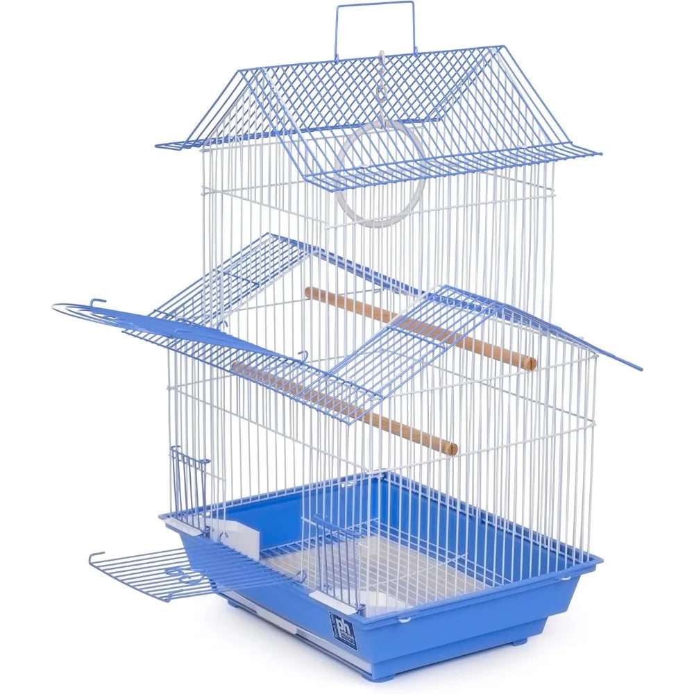 Blue/White Parakeet Cage