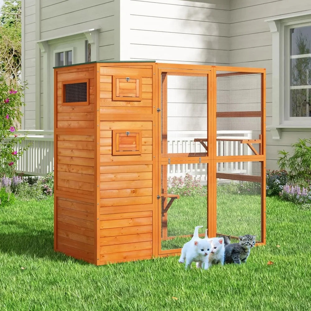 Large Wood Cat Enclosure