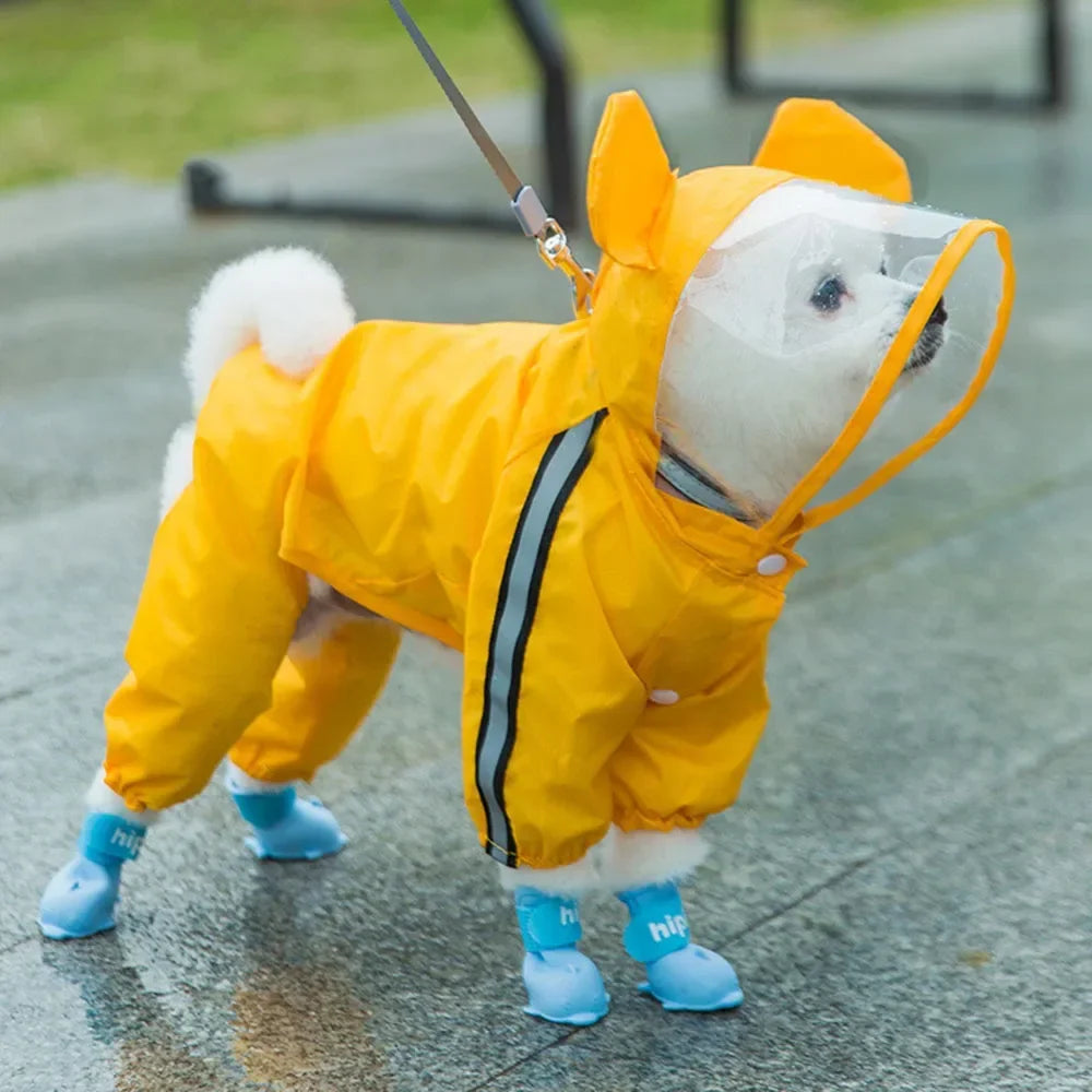 Bear Shape Dog Raincoat