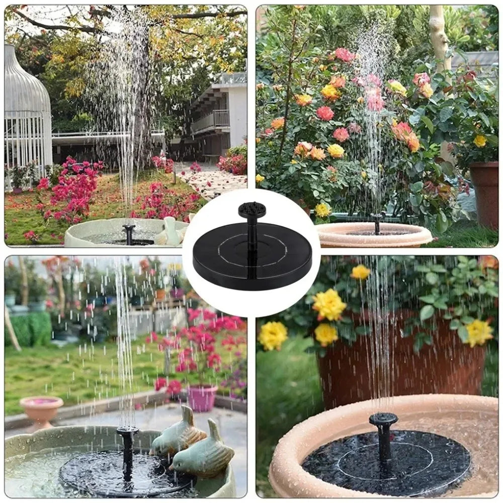 Solar Powered Water Fountain for Garden