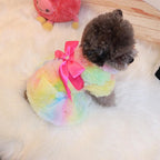 Dog Fluffy Pink Bowknot