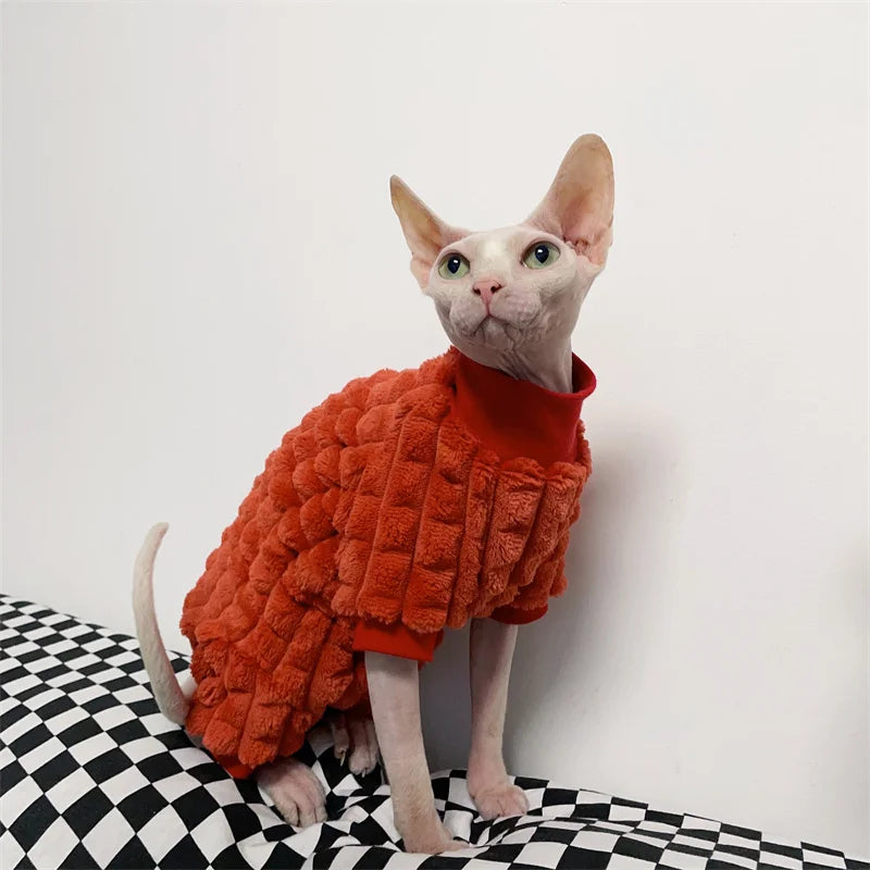 Elegant Warm Sphynx Cat Turtleneck