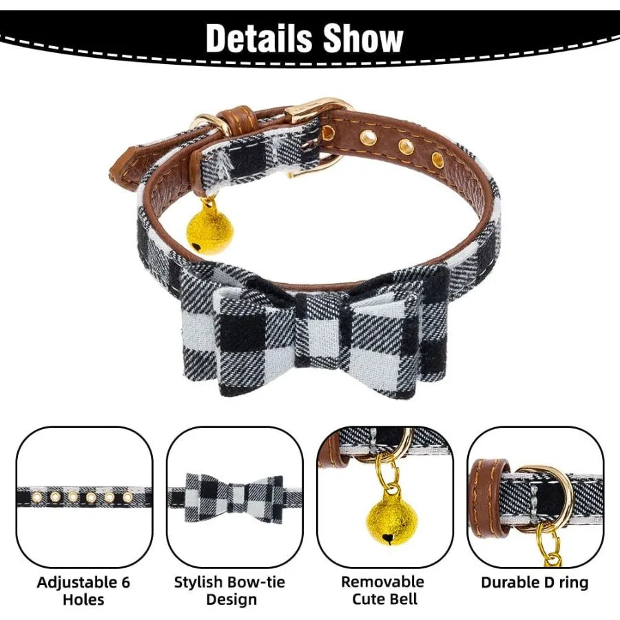 Plaid Dog Bow, Tie, & Bandana Collar