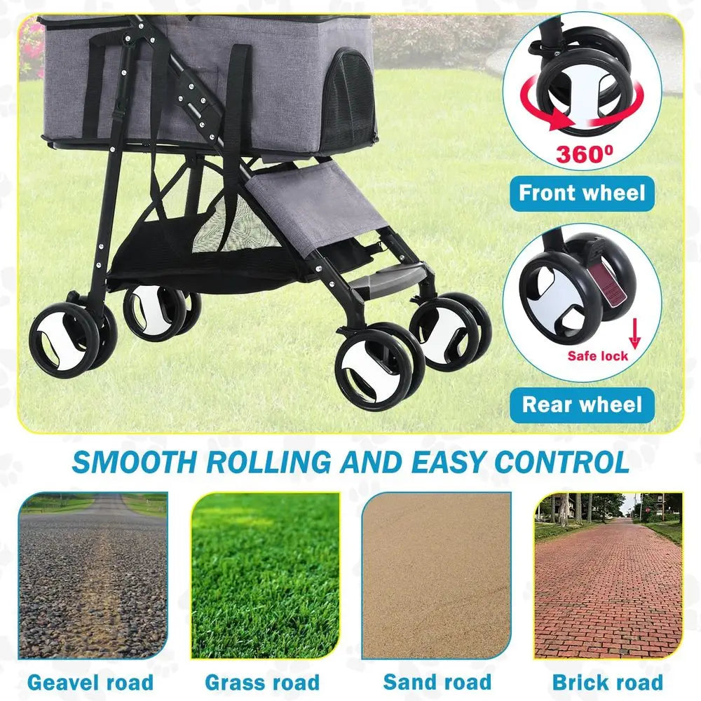 Pet Stroller/Detachable Jogger Stroller