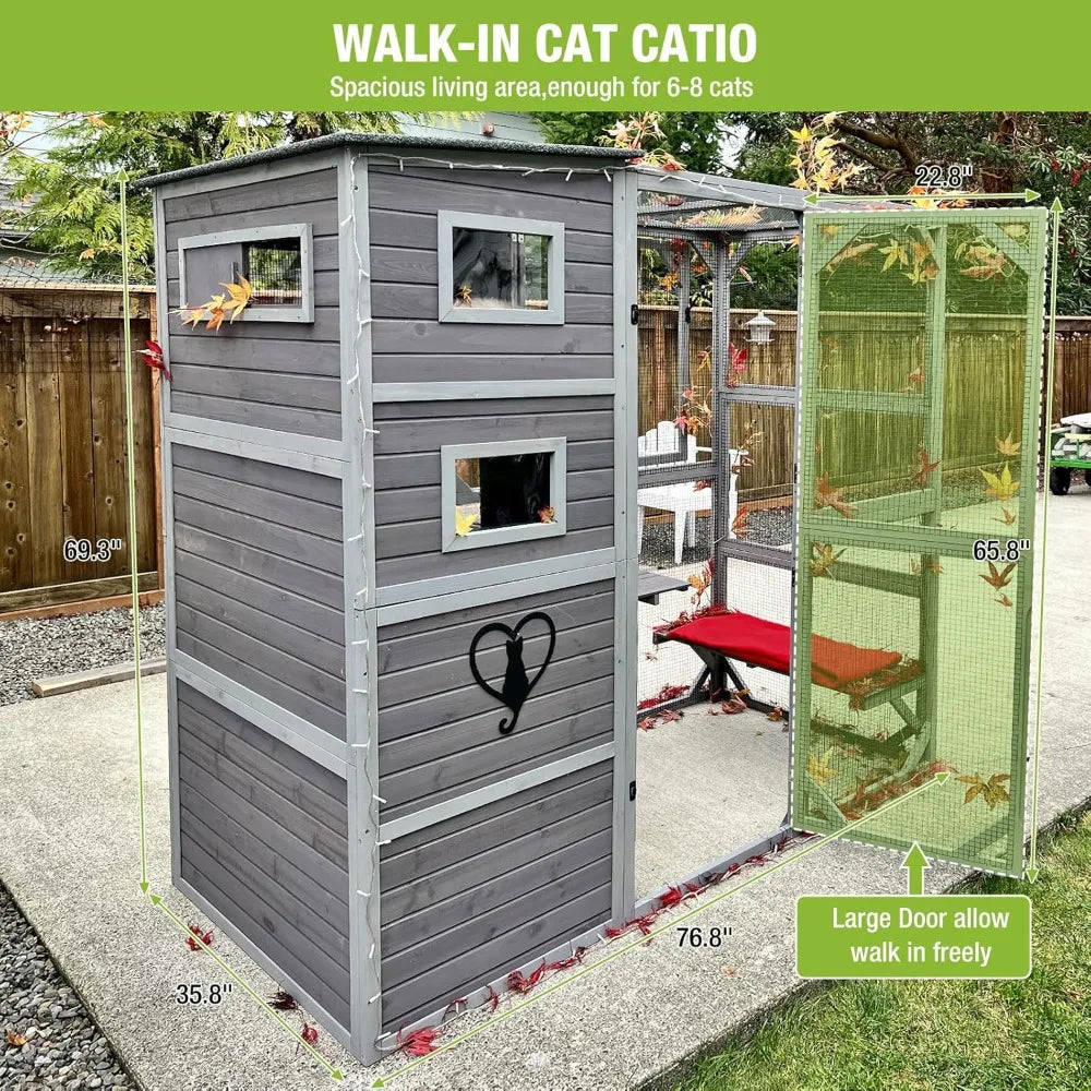 Cat Enclosure 76.8"