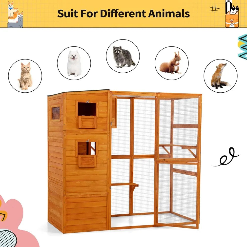 Large Wood Cat Enclosure