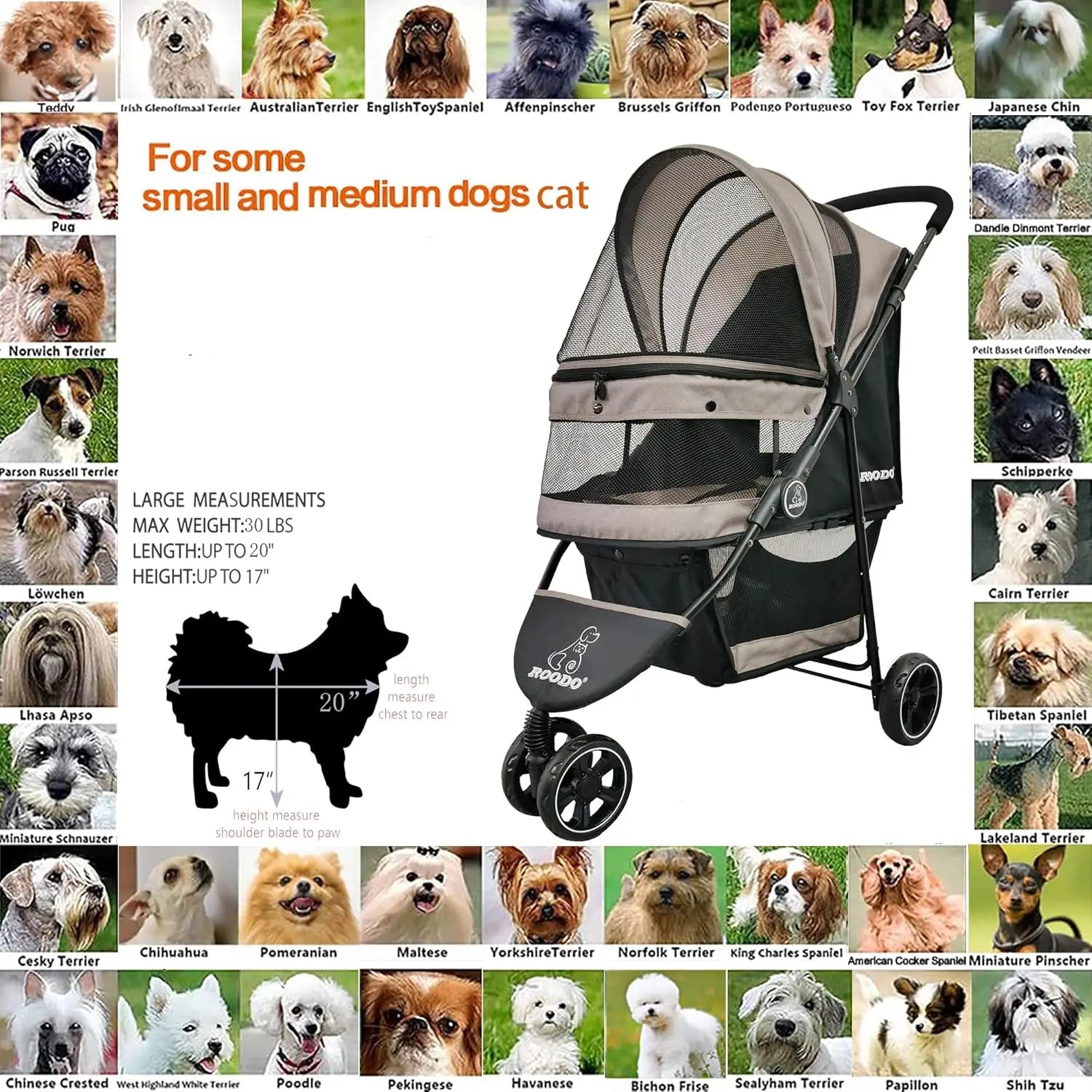 Stroller for S/M Dogs/Cats