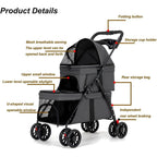 Double Stroller for M/S Dogs/Cats