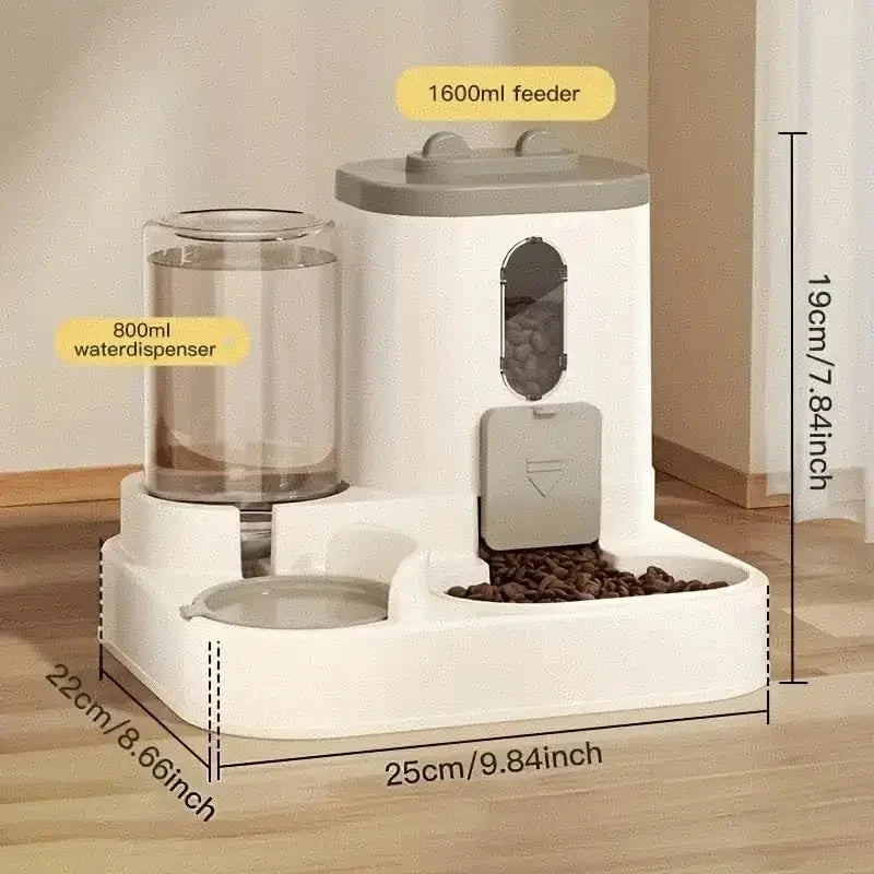 Dog/Cat Automatic Feeder/Waterer Set