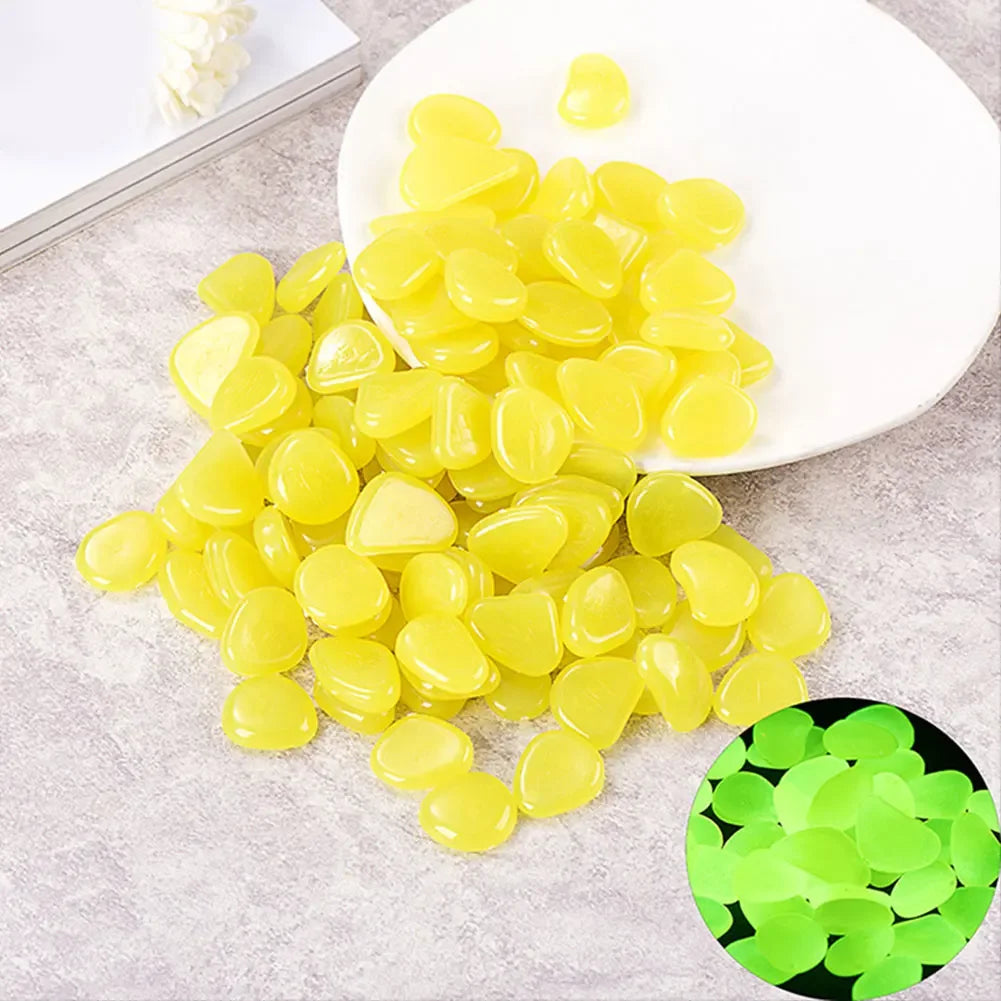 100Pcs Pebbles Glow In The Dark