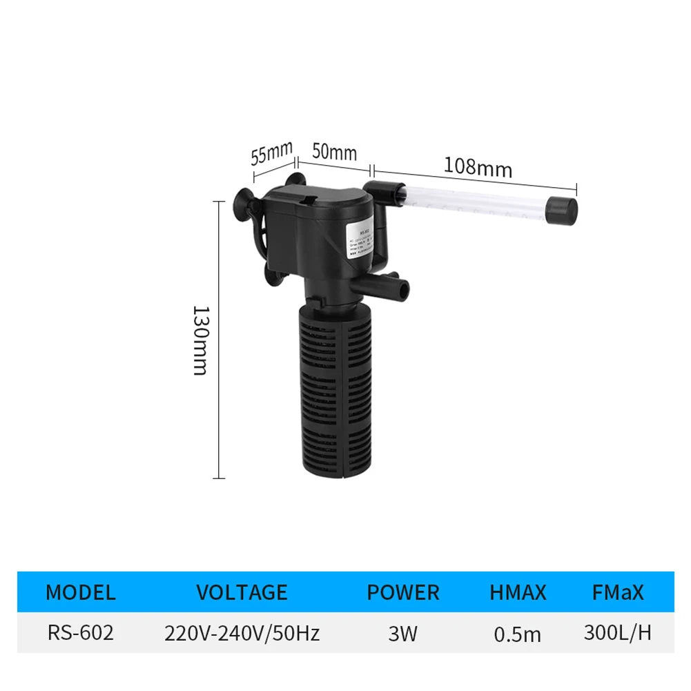 3 in 1 Mini Aquarium Filter