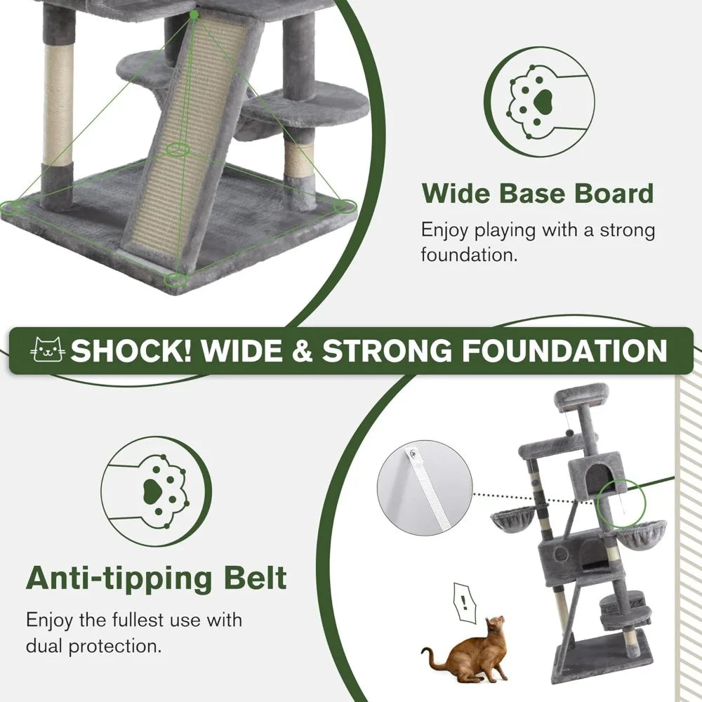 66in Multi-Level Large Cat Tree