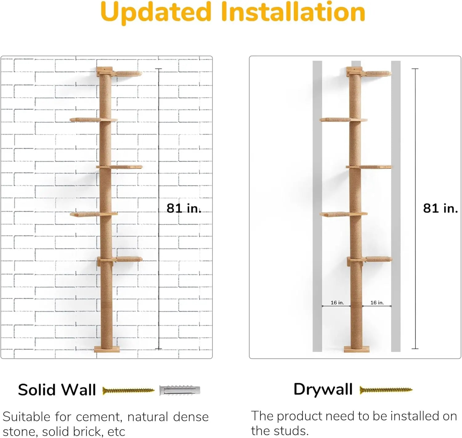 5-Tier Wall-Mounted Cat Tree