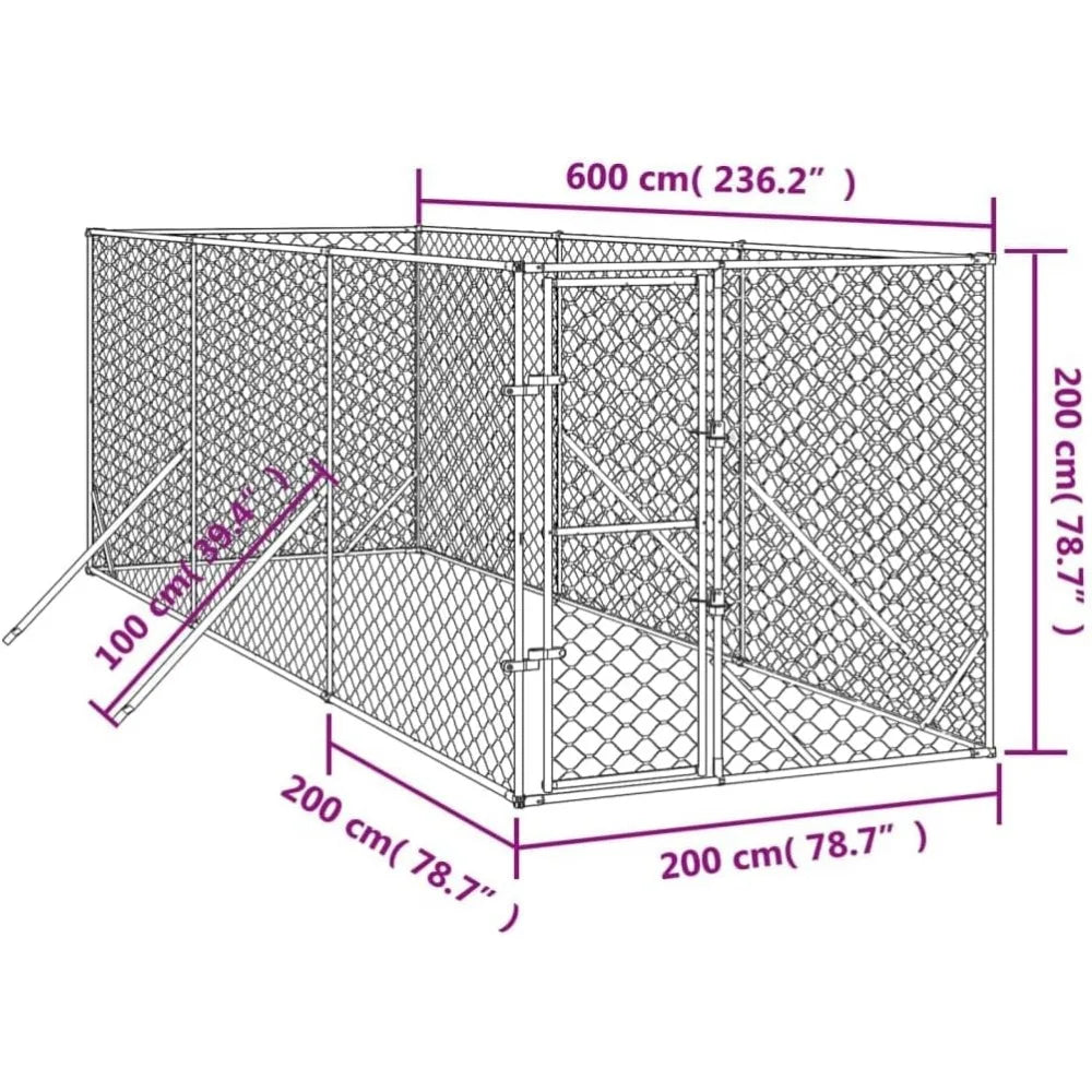 Dog Kennel Cage Galvanized Steel